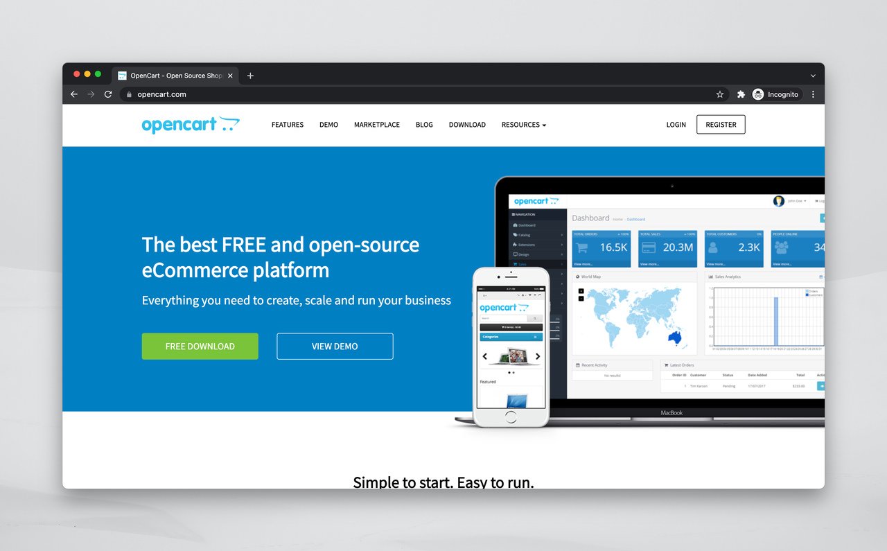 Opencart kostenlose Open-Source-Shopify-Alternative