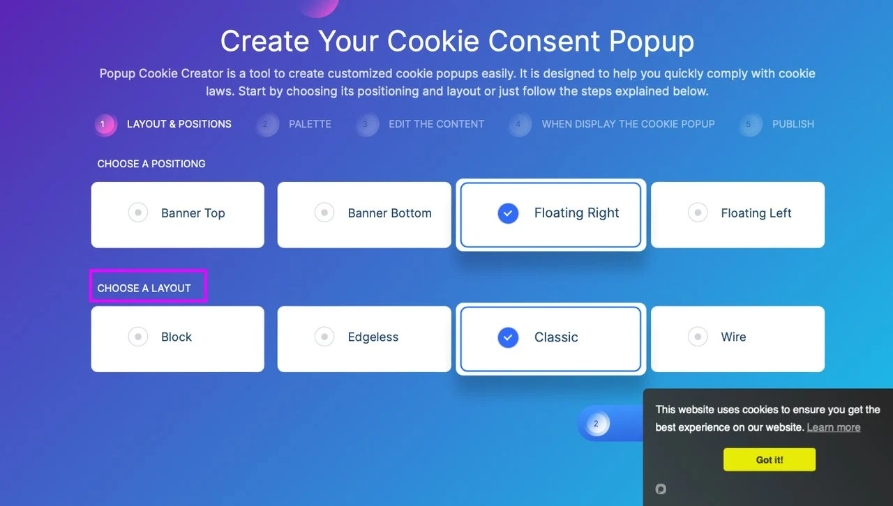 popupsmart shopify Cookie-Ersteller