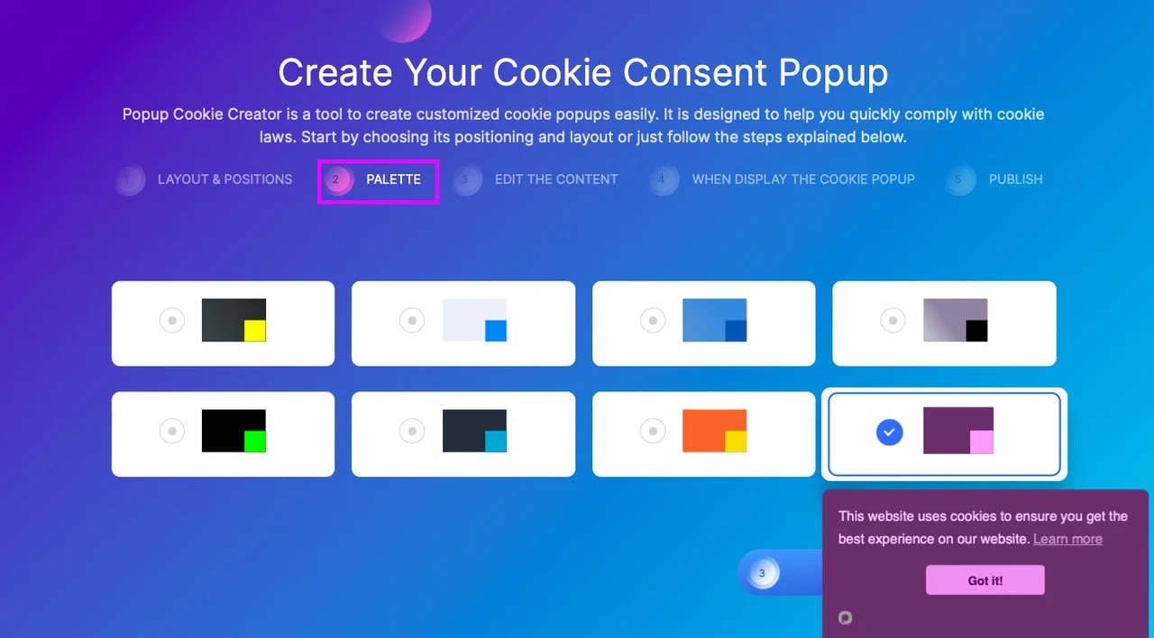 pembuat popup cookie shopify