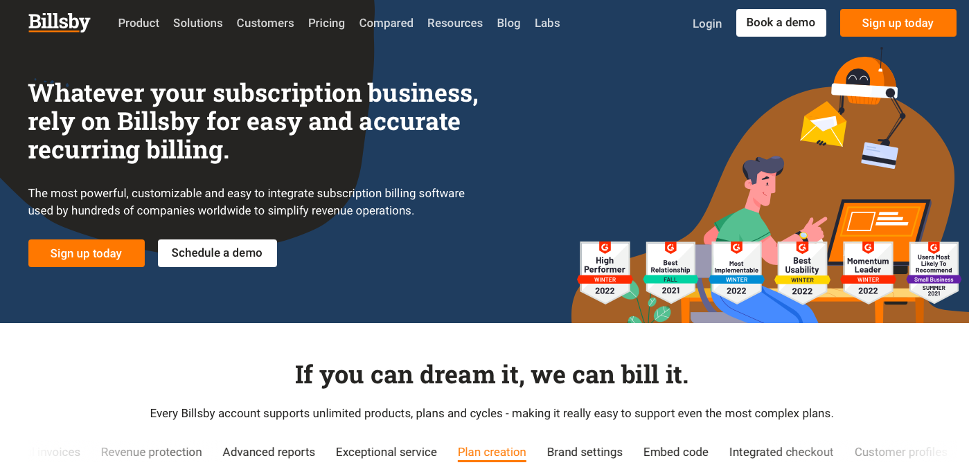 software de gestión de suscripciones billsby