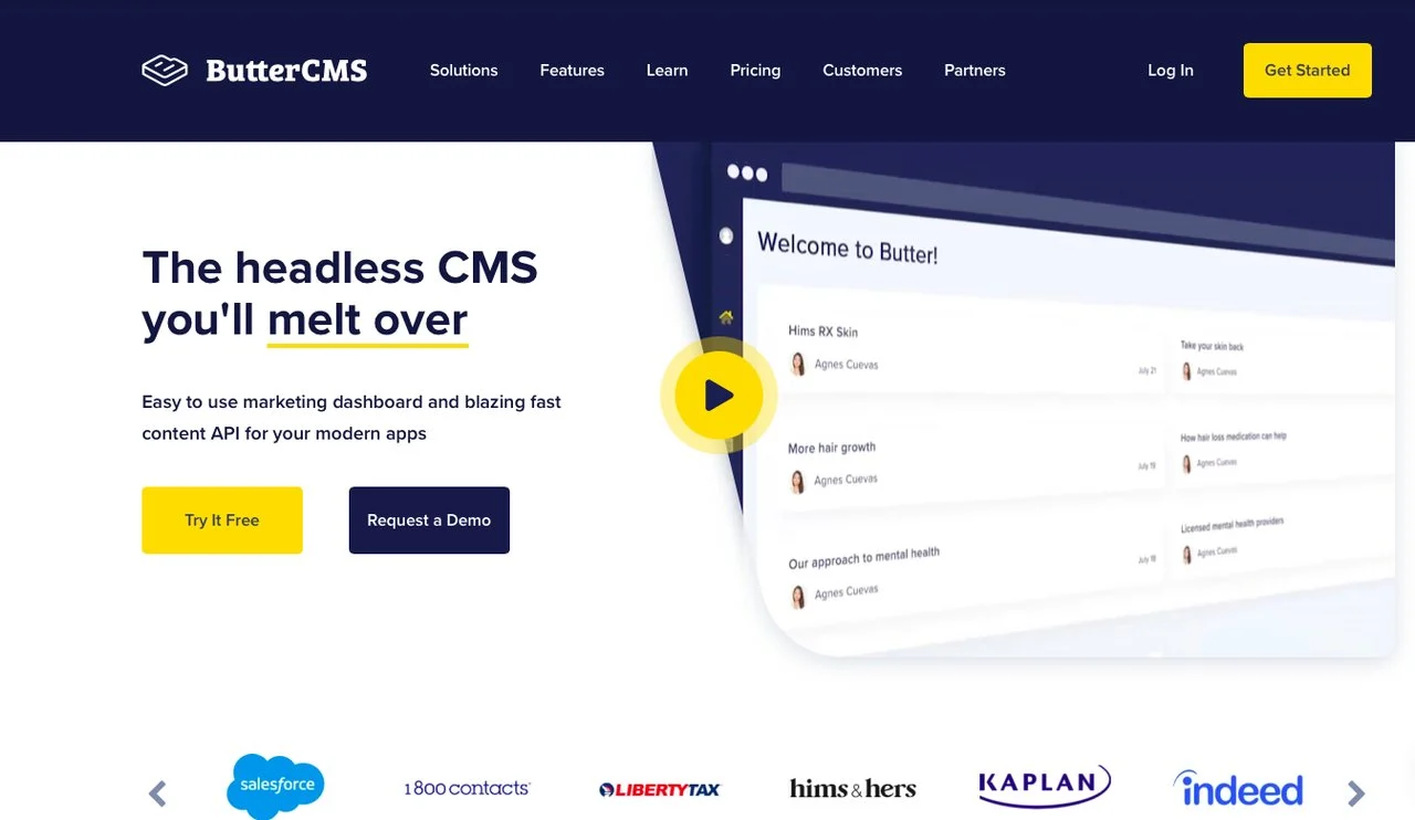 Buttercms 헤드리스 cms 플랫폼