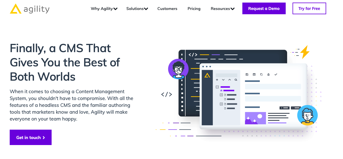 безголовая платформа agilitycms cms