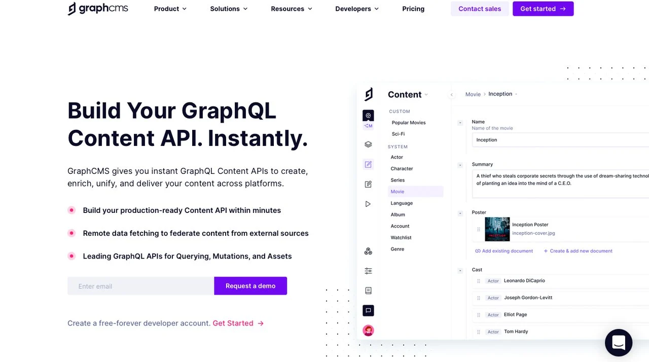 graphcms แพลตฟอร์ม cms หัวขาด