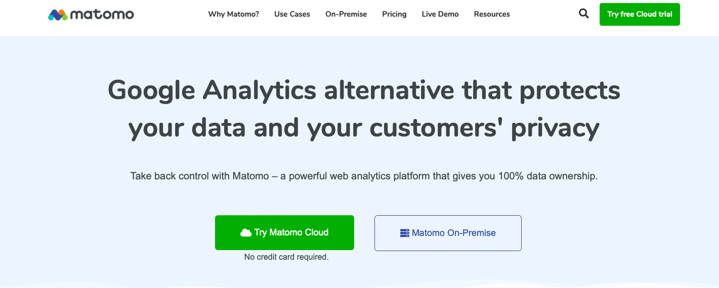 herramientas de análisis de sitios web de matomo