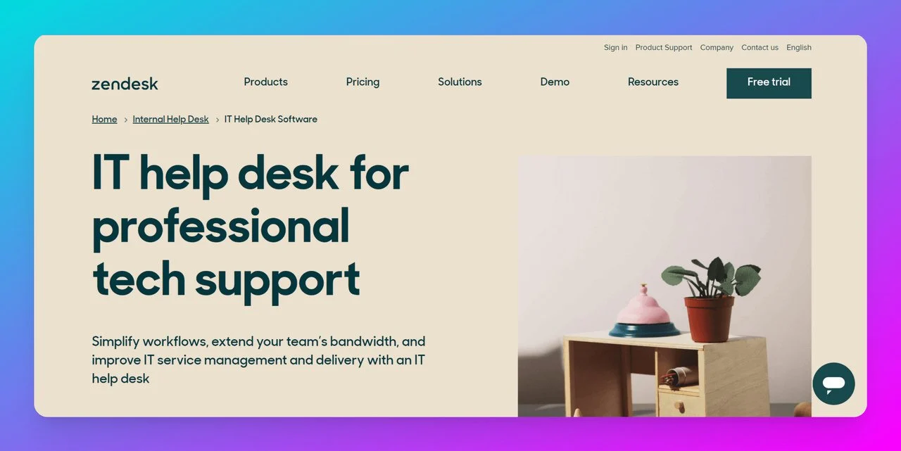 Zendesk-Website-Screenshot-mit-Inhalten-über-Help-Desk-und-Kundenservice-Lead-Generierung-Automatisierung