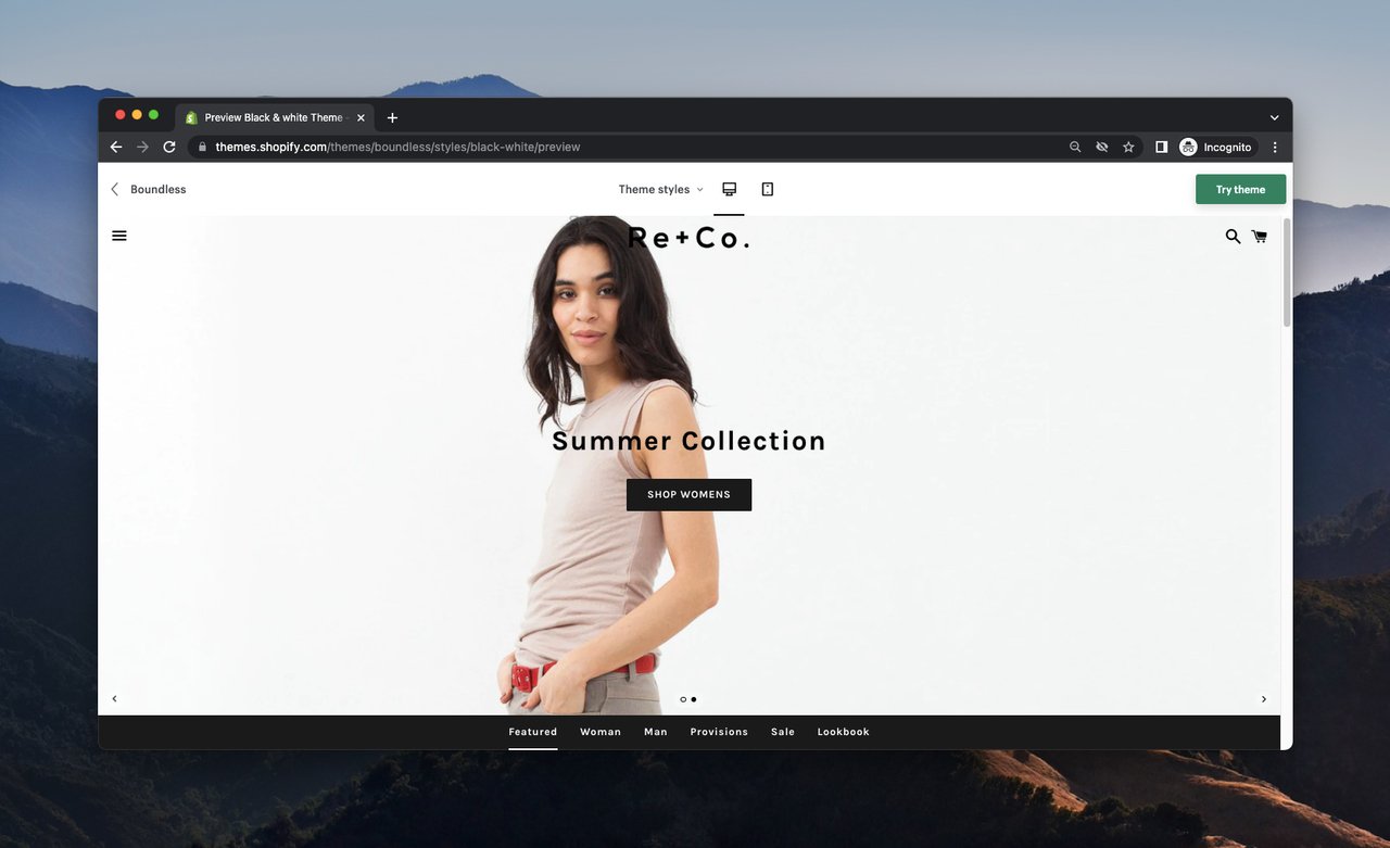 template shopify disebut tak terbatas