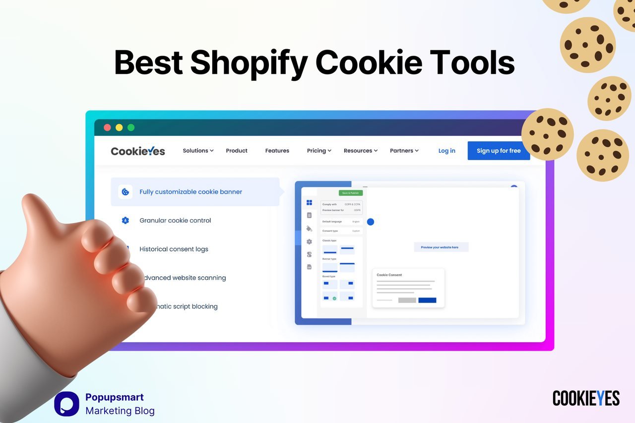 CookieYes-Shopify-cookie-tool-website-screenshot-with-cookie-consent-popup