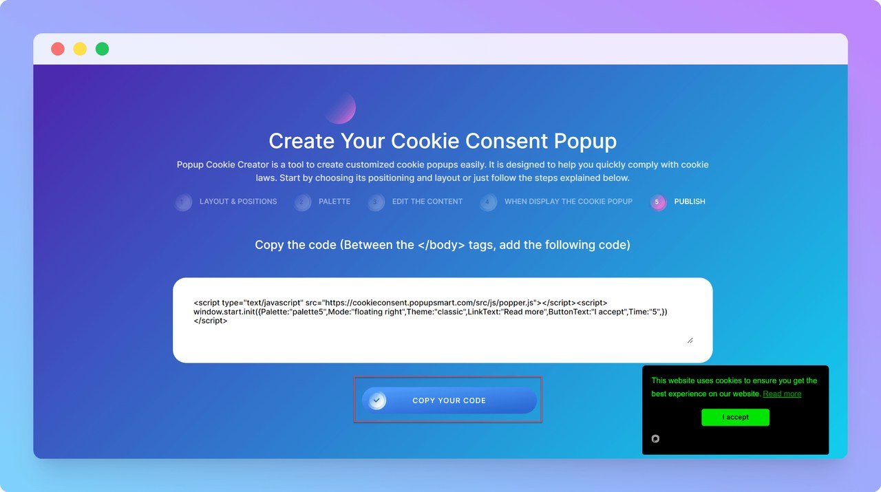 Popupsmart-Shopify-cookie-tool-step-six-to-create-GDPR-complaint-cookie-popups