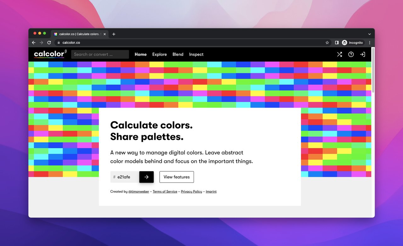 color picker tool calcolor