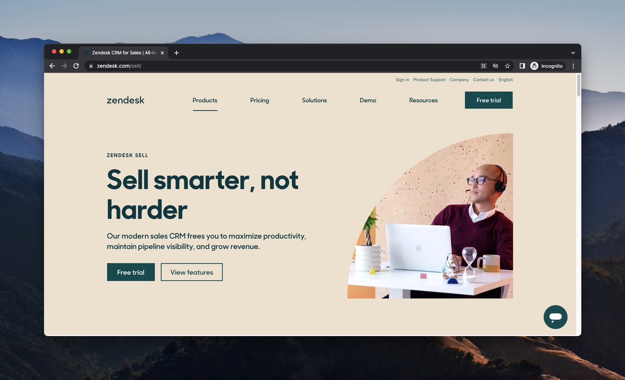 zendesk vende la homepage