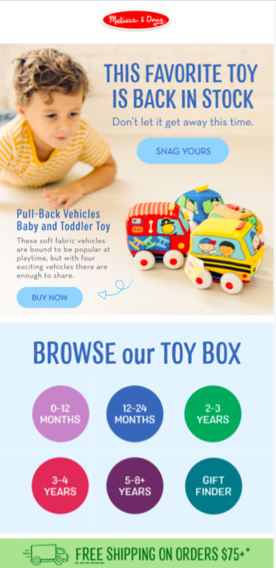 Melissa et Doug sont de retour en stock e-mail