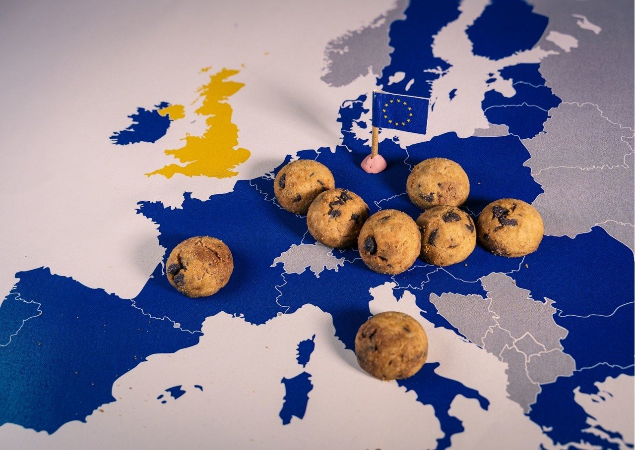 cookie sulla mappa del mondo in particolare sui paesi legati all'unione europea