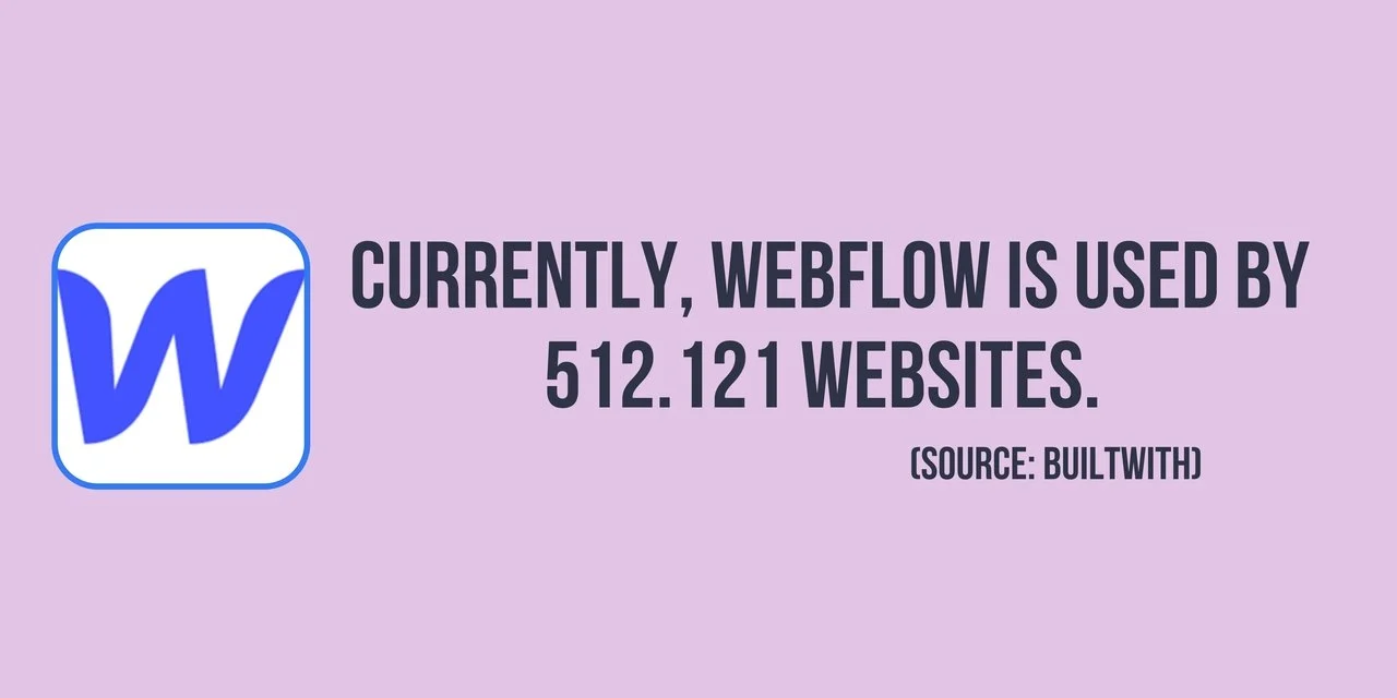 ピンクの背景にwebflow情報1つのバナー