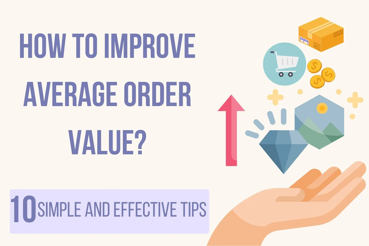 how to improve average order value blog post title with illustration related to e-commerce