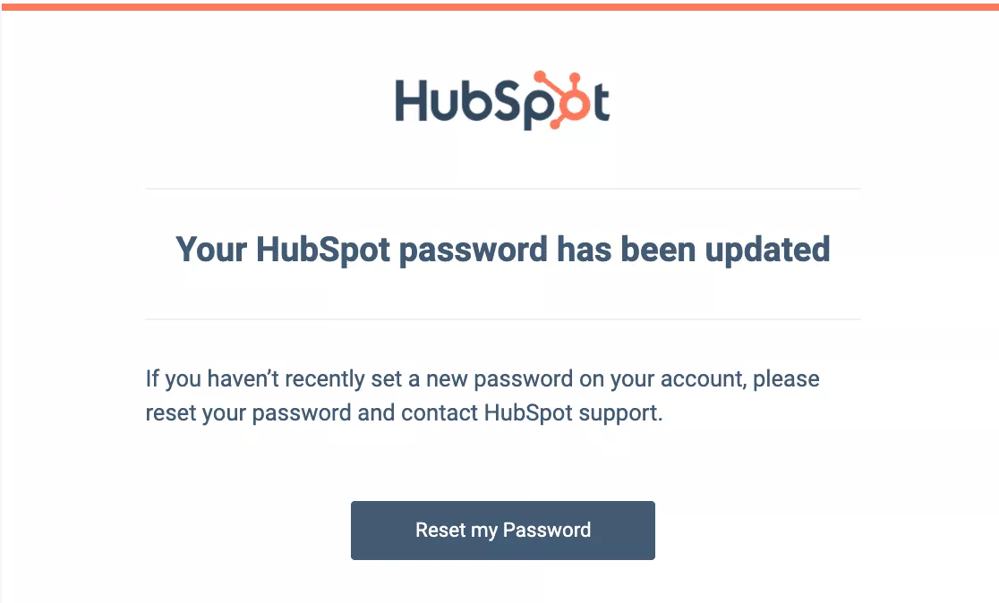 Ubah kata sandi email HubSpot